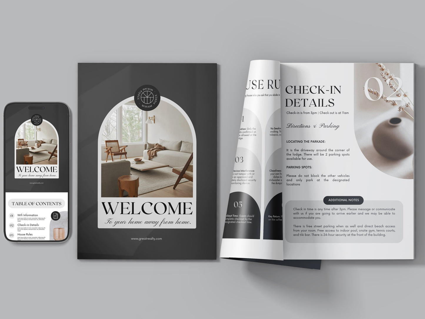 Elegant Urban Chic Welcome Book Template