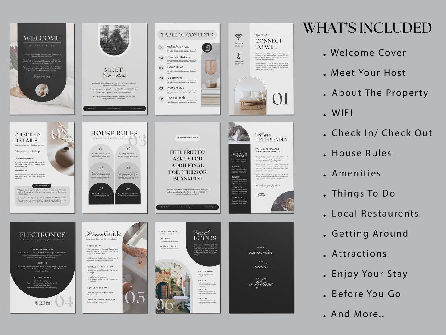 Elegant Urban Chic Welcome Book Template