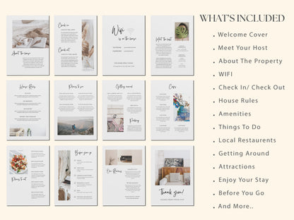 Modern Minimalist Getaway Host Manual Template