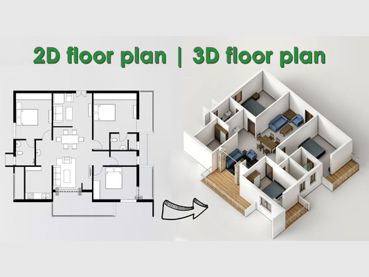 2D to 3D Floor Plan