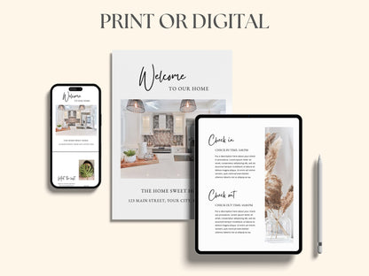 Modern Minimalist Getaway Host Manual Template