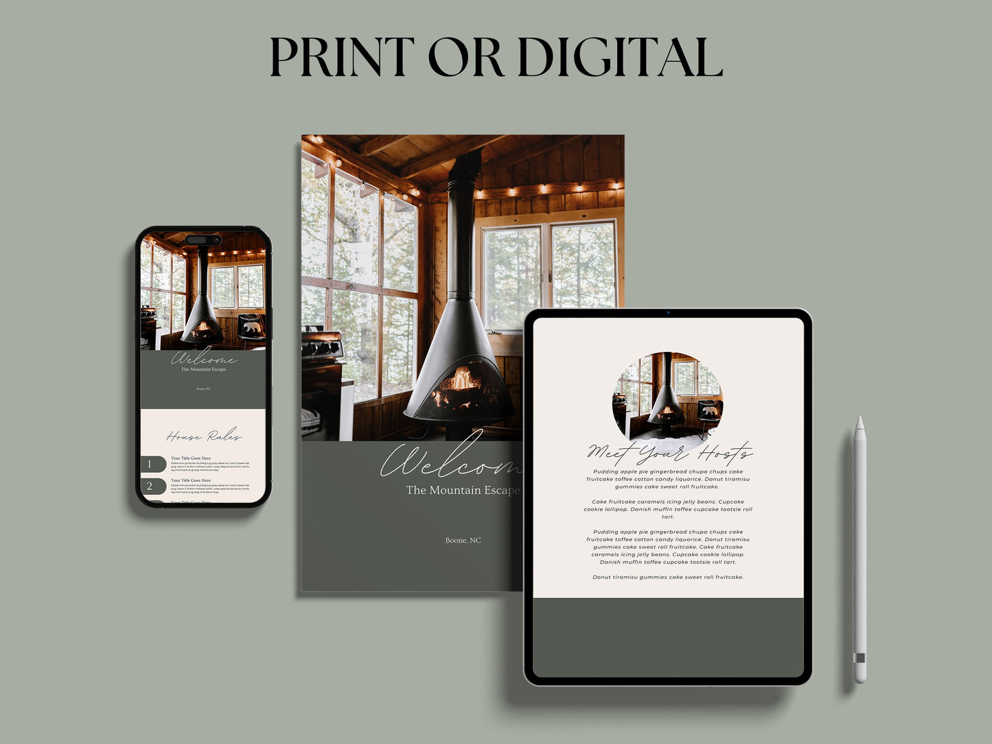 Charming Countryside Cottage Guest Handbook Template