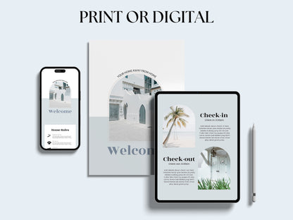 Ocean Breeze Welcome Book Template