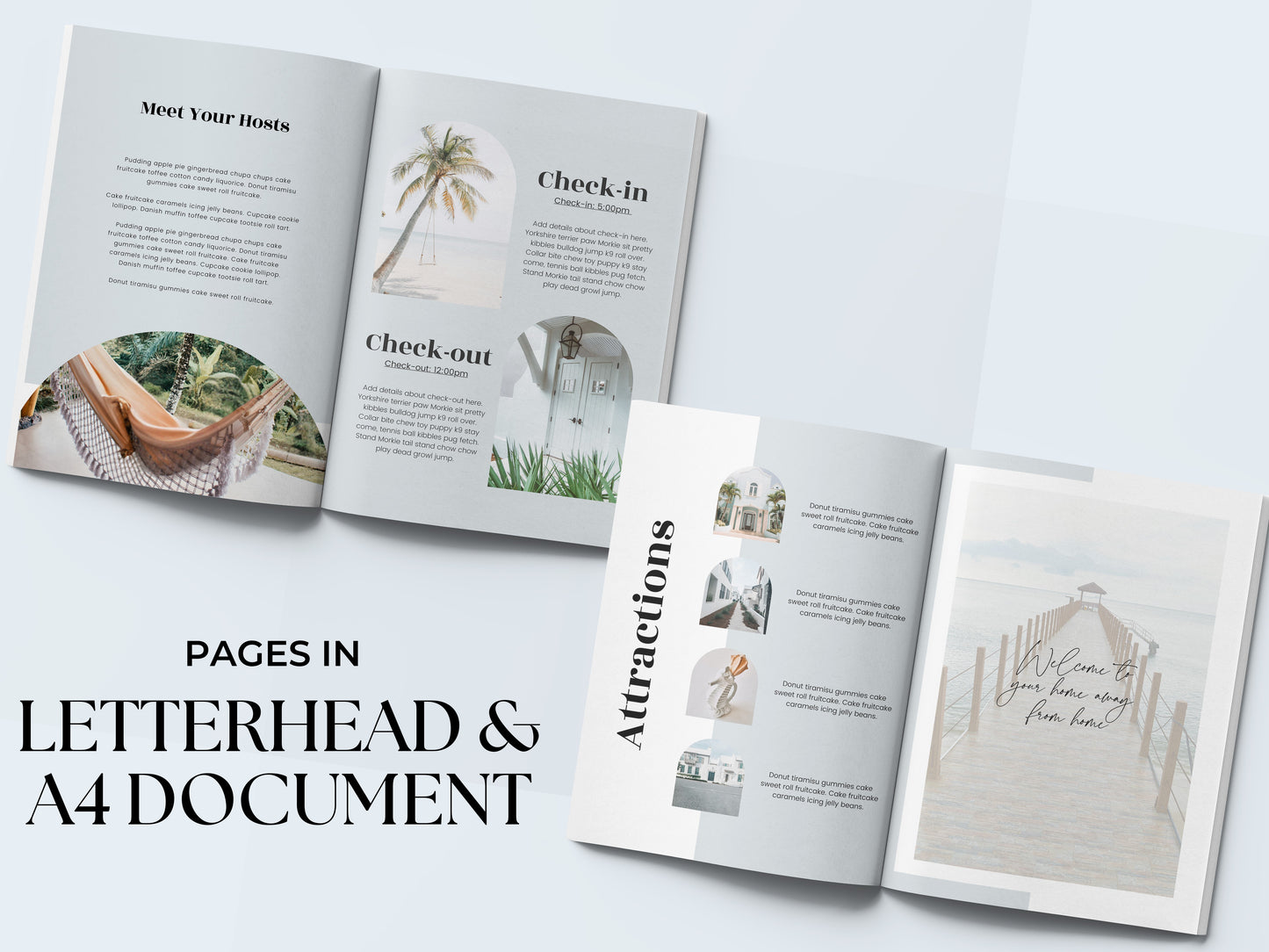 Ocean Breeze Welcome Book Template