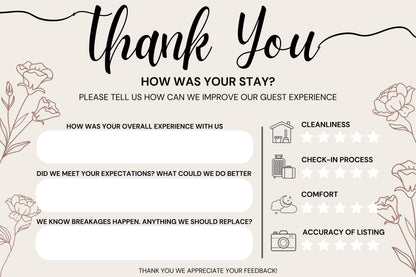 Guest Feedback Card