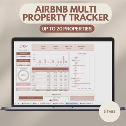 Airbnb Multi-Property Tracker Google Sheets Template