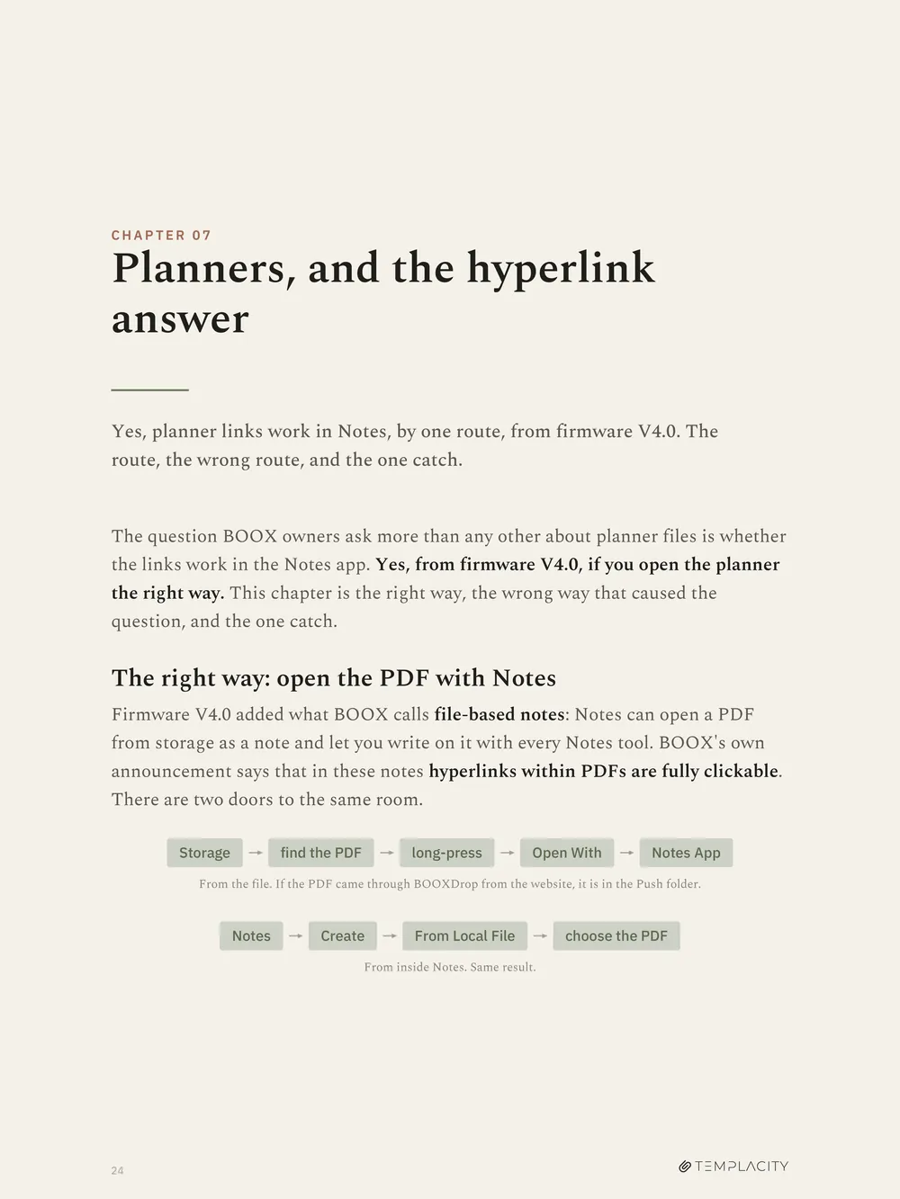 Chapter 7, the right way to open a planner so its links work
