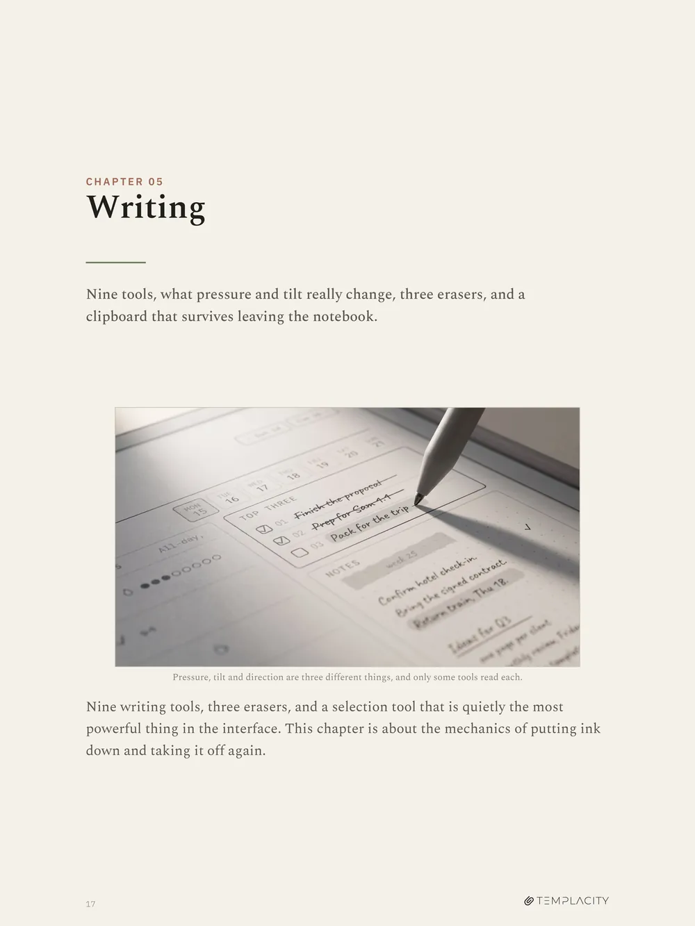 Chapter 5, the nine writing tools and what pressure really changes