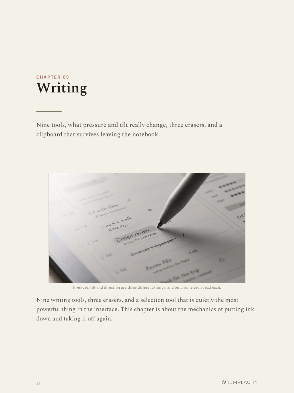Chapter 5, the nine writing tools and what pressure really changes