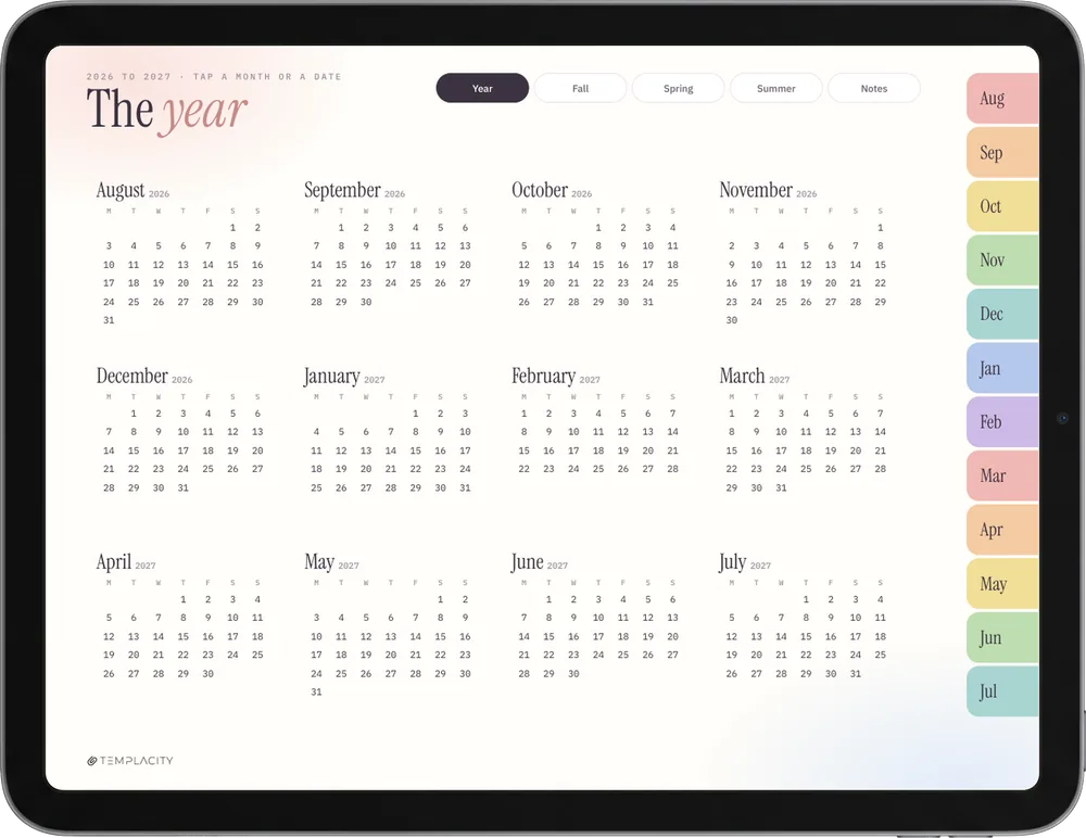 Der Student Planner, Farbausgabe auf dem iPad