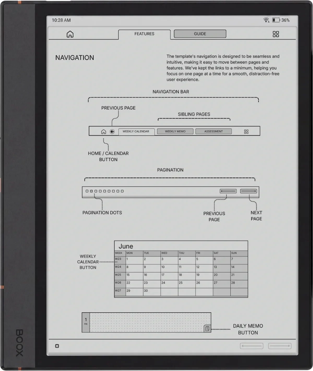 Boox Go 10.3 Weekly Planner