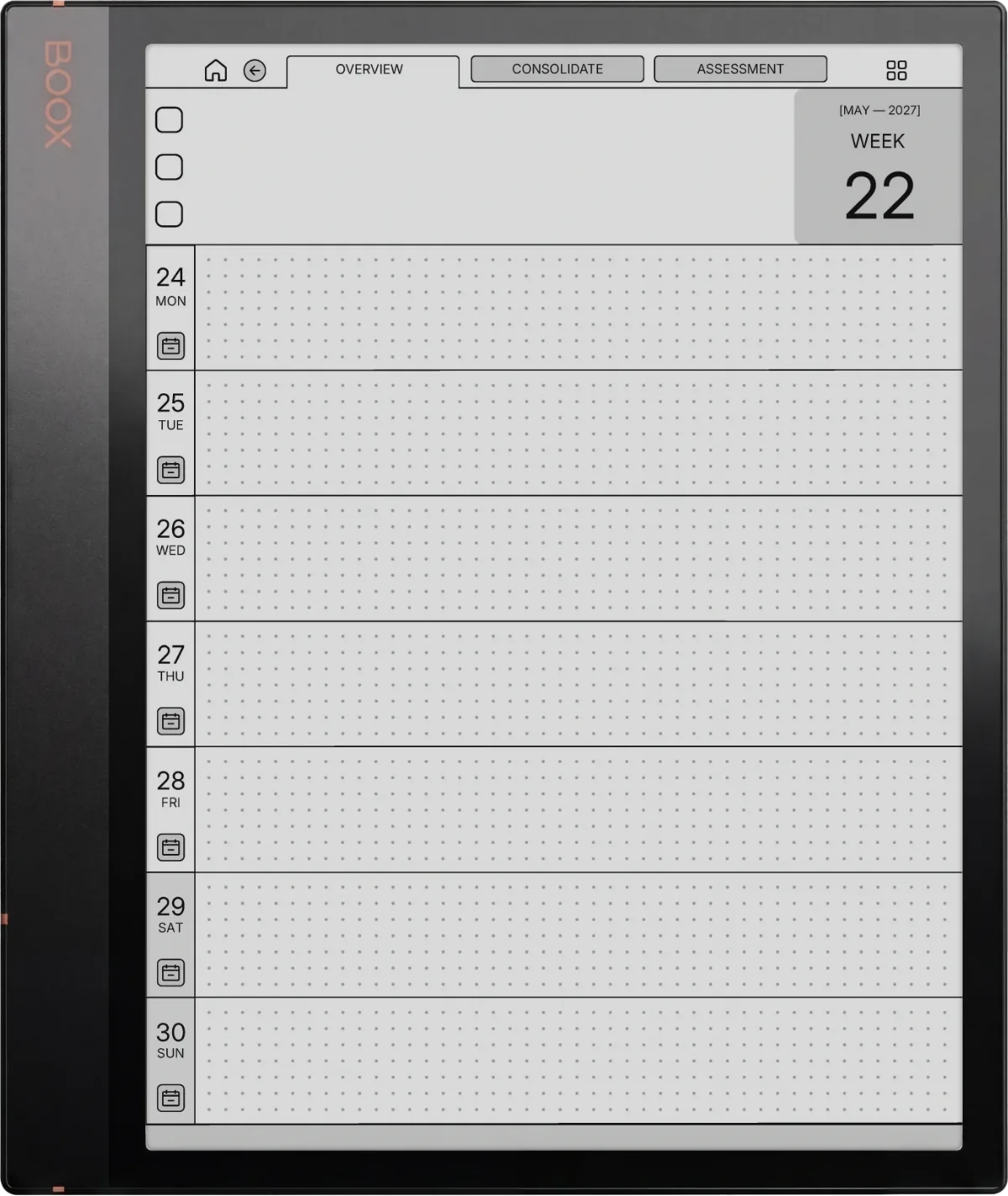 Daily Planner Boox Note Air 3 page 1
