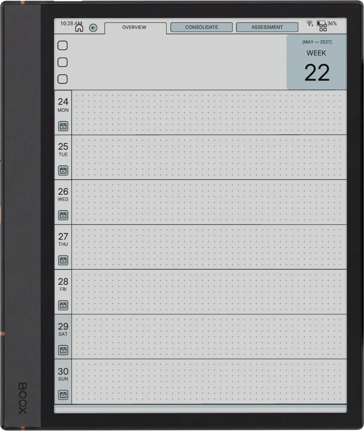 Daily Planner Boox Note Max page 1