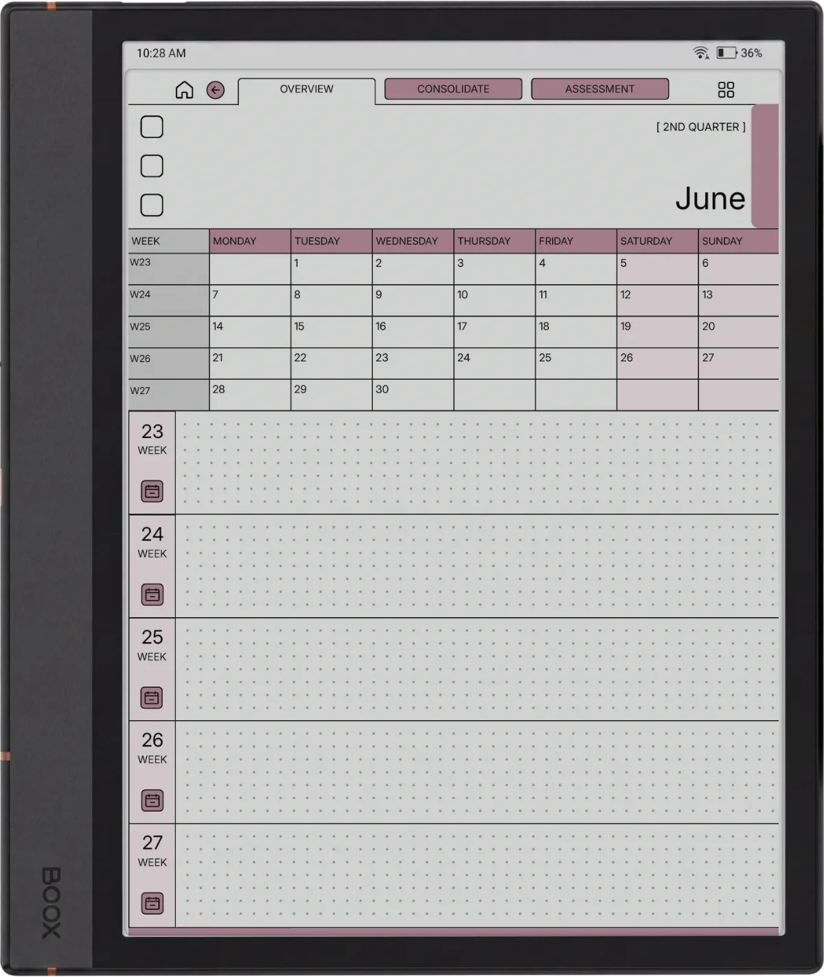 Daily Planner Boox Note Max page 3