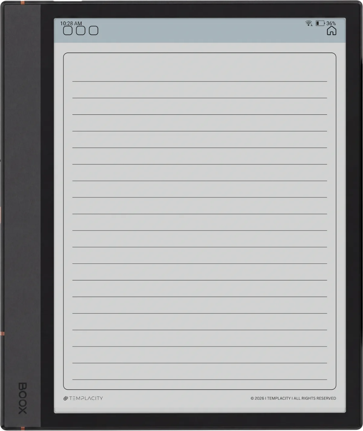 Lined Notes — Boox Note Max
