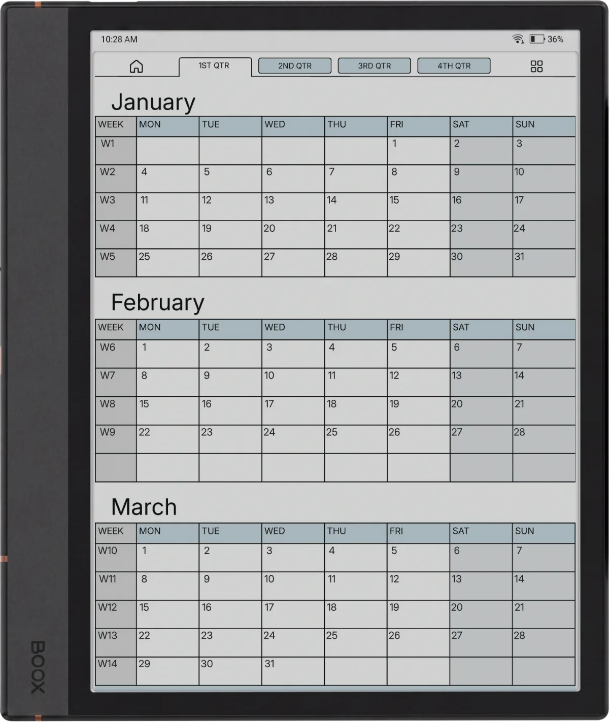 Weekly Planner Boox Note Max page 6
