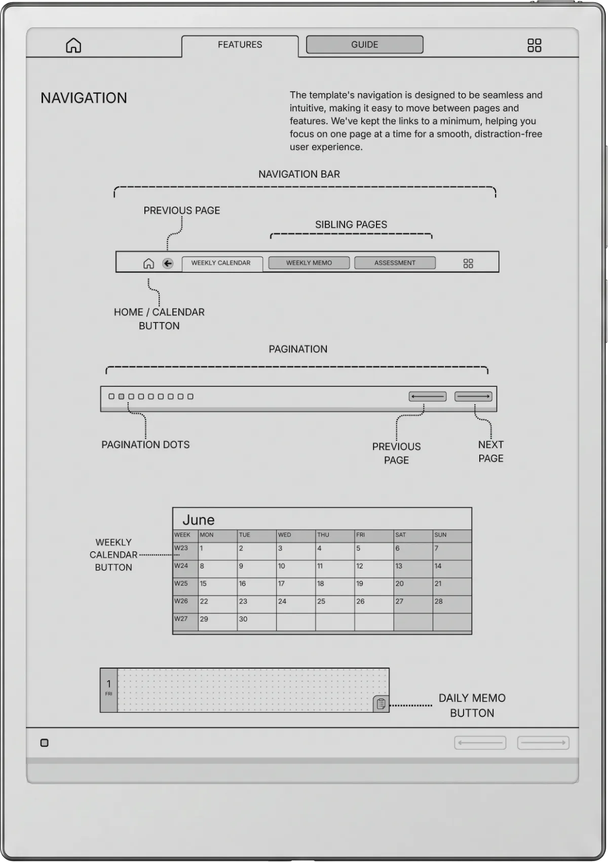 Weekly Planner iFLYTEK AINOTE 2 page 1
