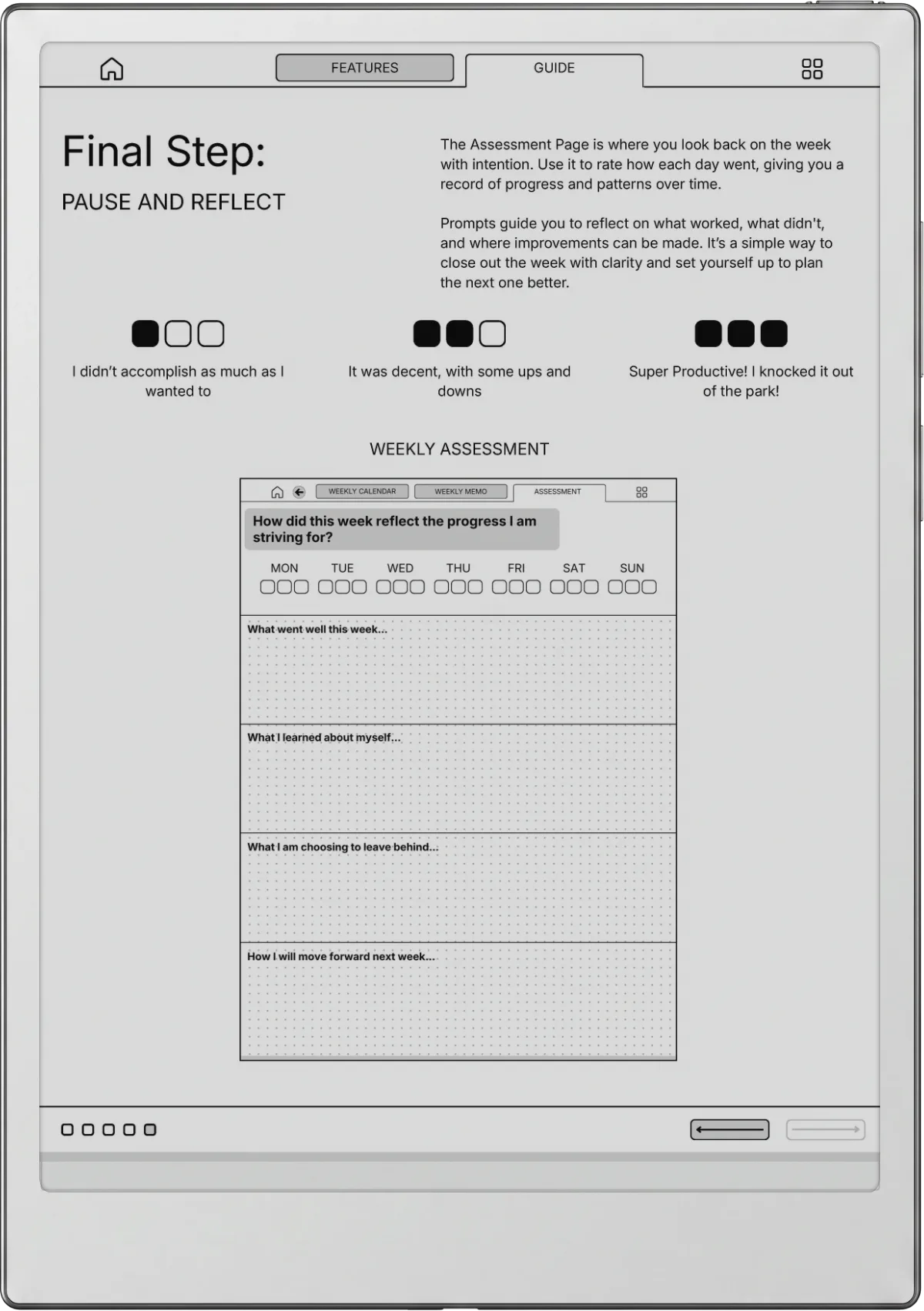 Weekly Planner iFLYTEK AINOTE 2 page 2