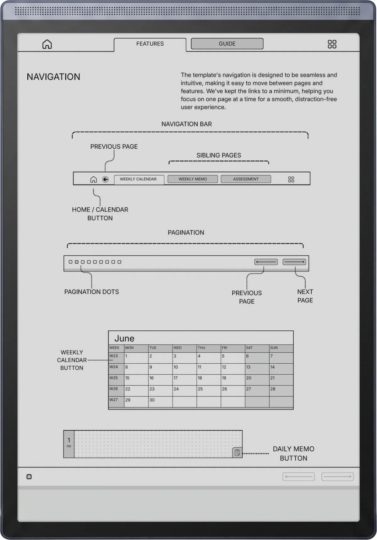 Weekly Planner iFLYTEK AINOTE Air 2 page 1