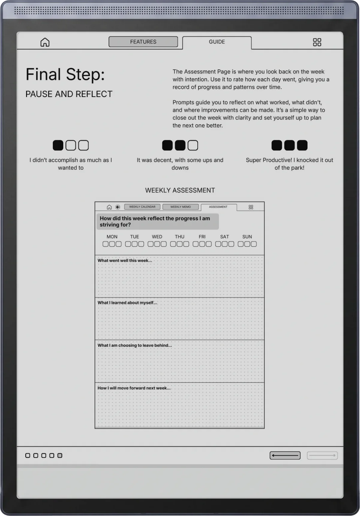 Weekly Planner iFLYTEK AINOTE Air 2 page 2