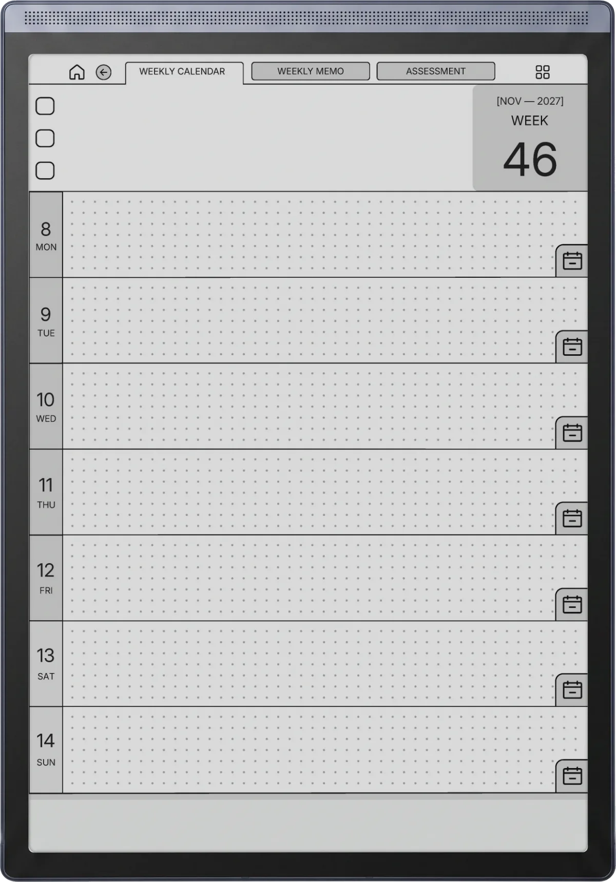 Weekly Planner iFLYTEK AINOTE Air 2 page 3