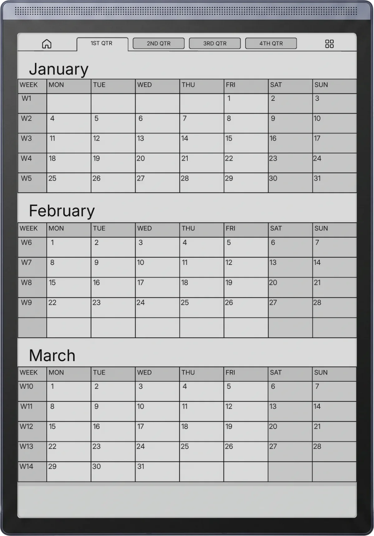 Weekly Planner iFLYTEK AINOTE Air 2 page 6