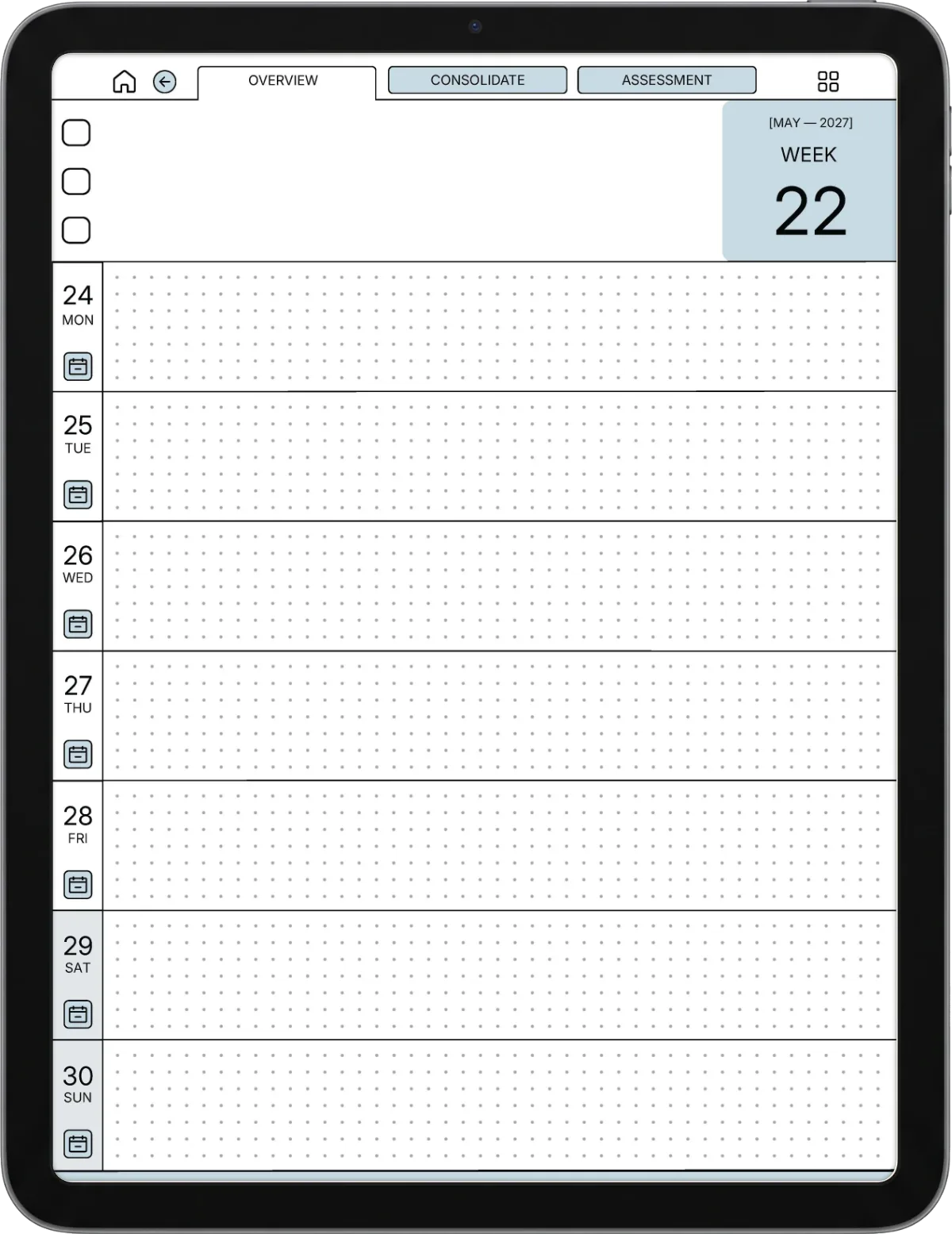 Daily Planner iPad page 1