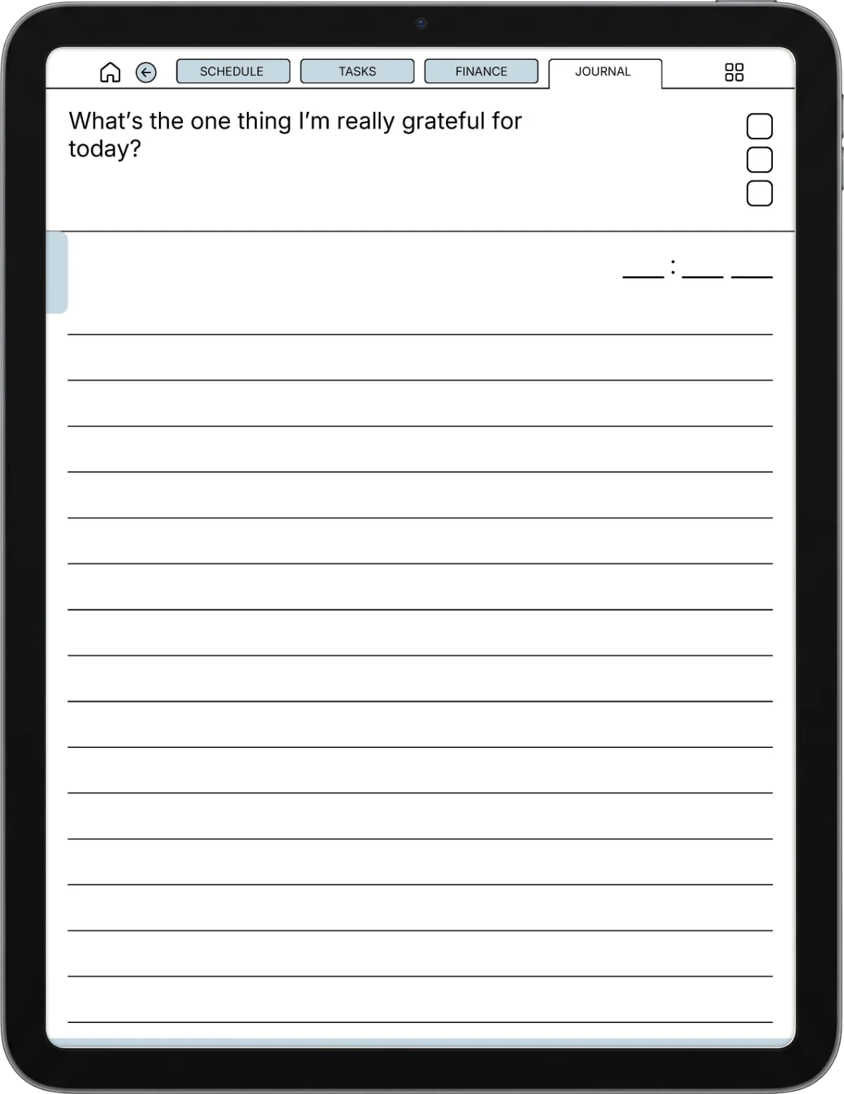 Daybook iPad page 6