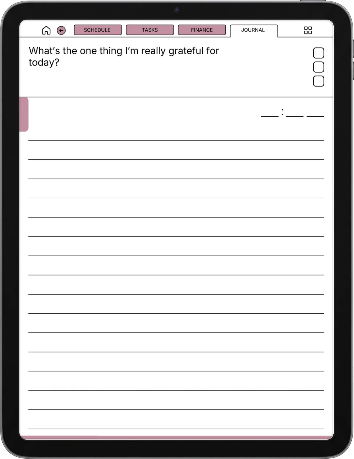 Daybook iPad page 6