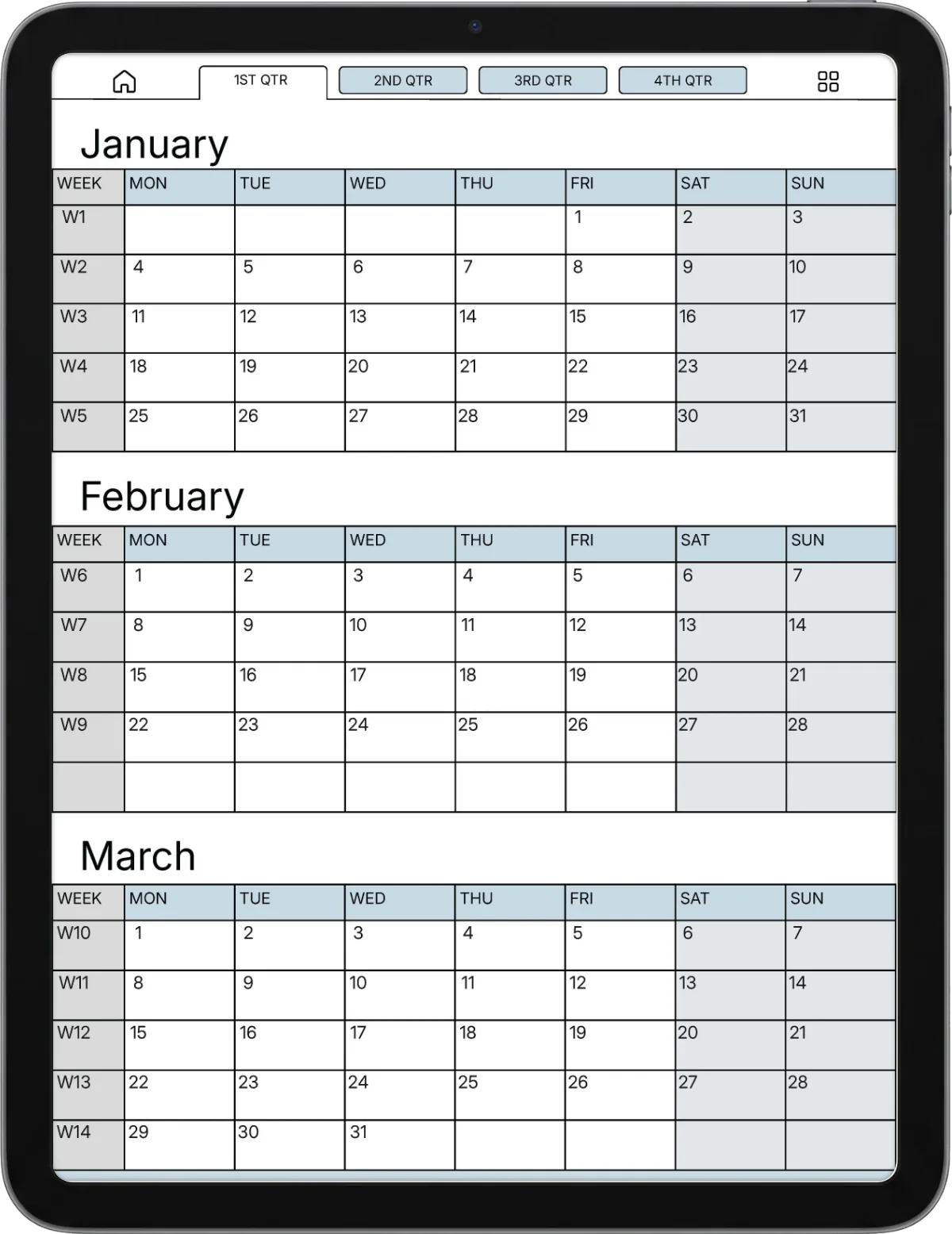 Weekly Planner iPad page 6