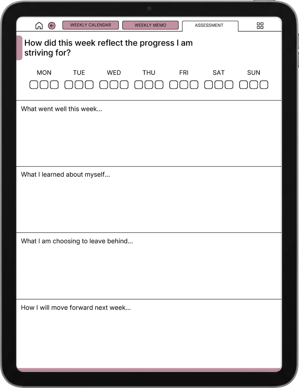 Weekly Planner iPad page 5
