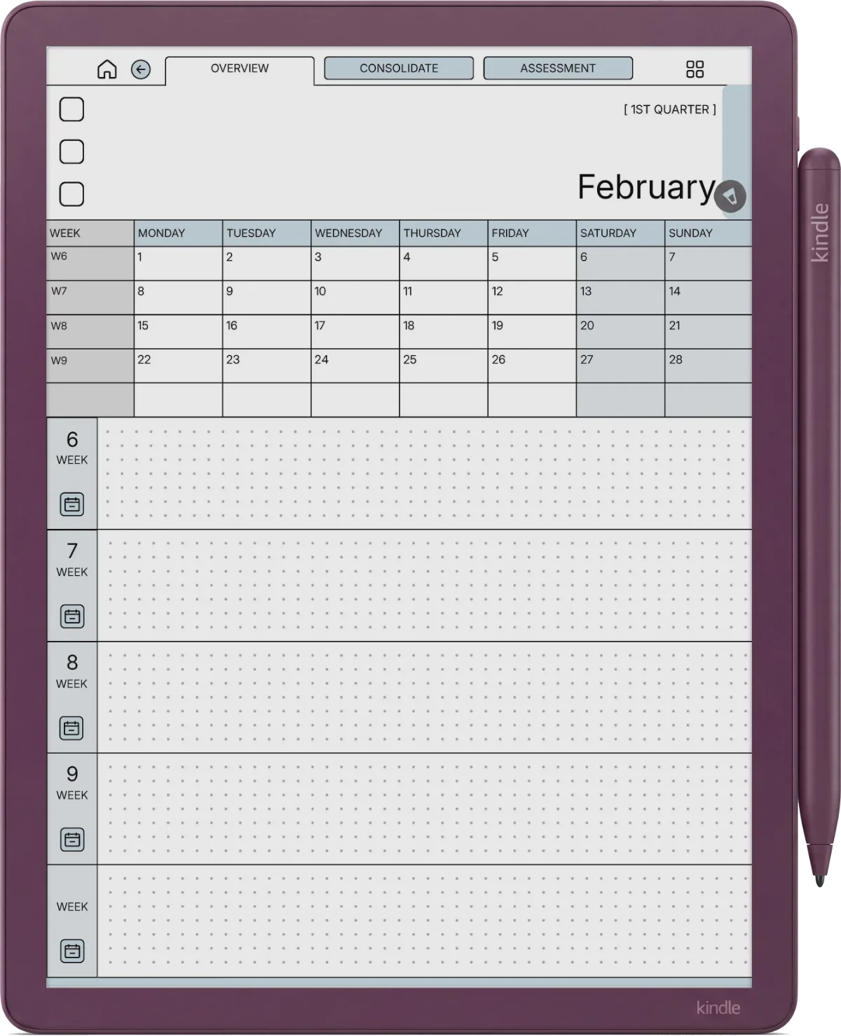 Daily Planner Kindle Scribe Colorsoft page 3