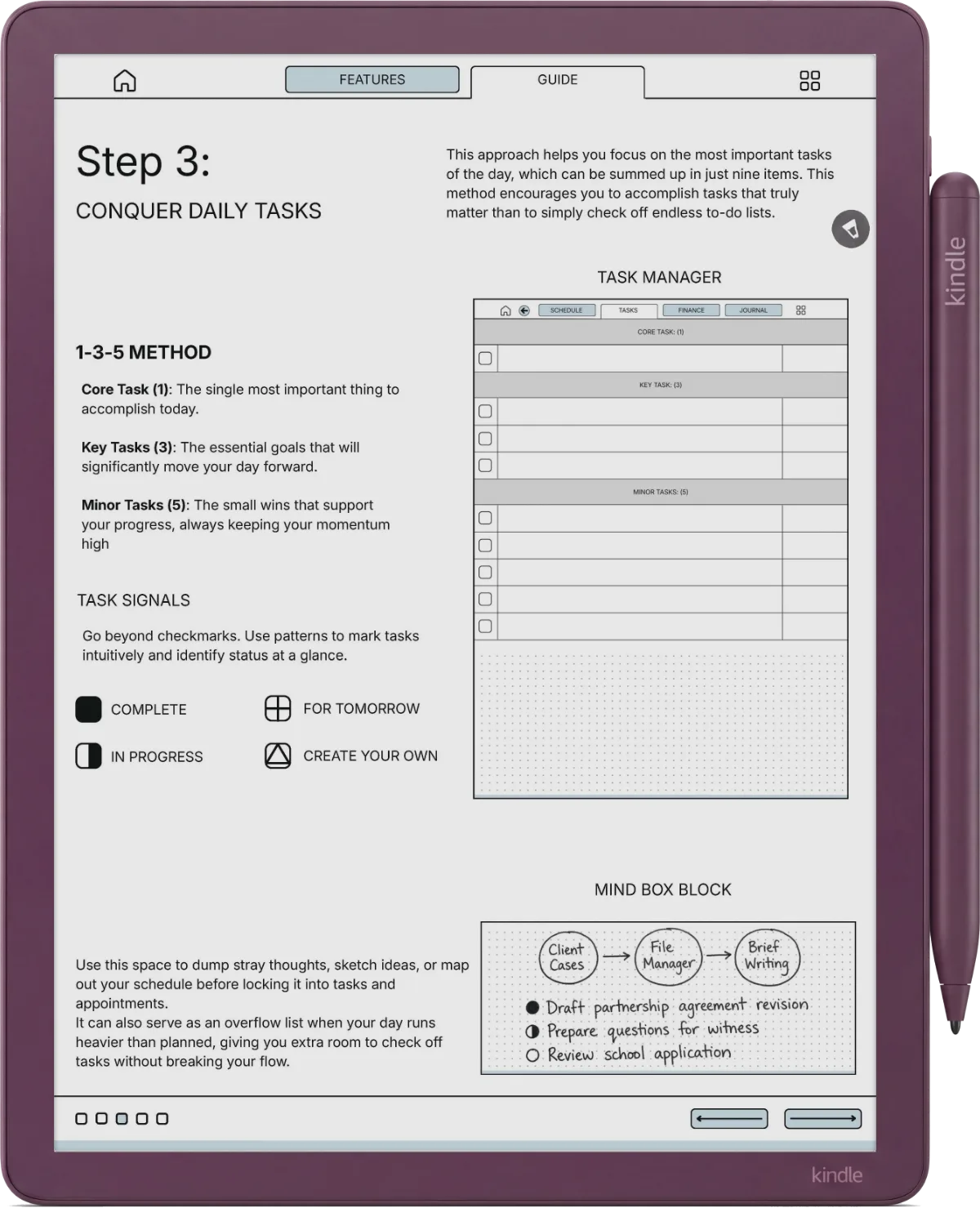 Kindle Scribe Colorsoft Daybook Planner