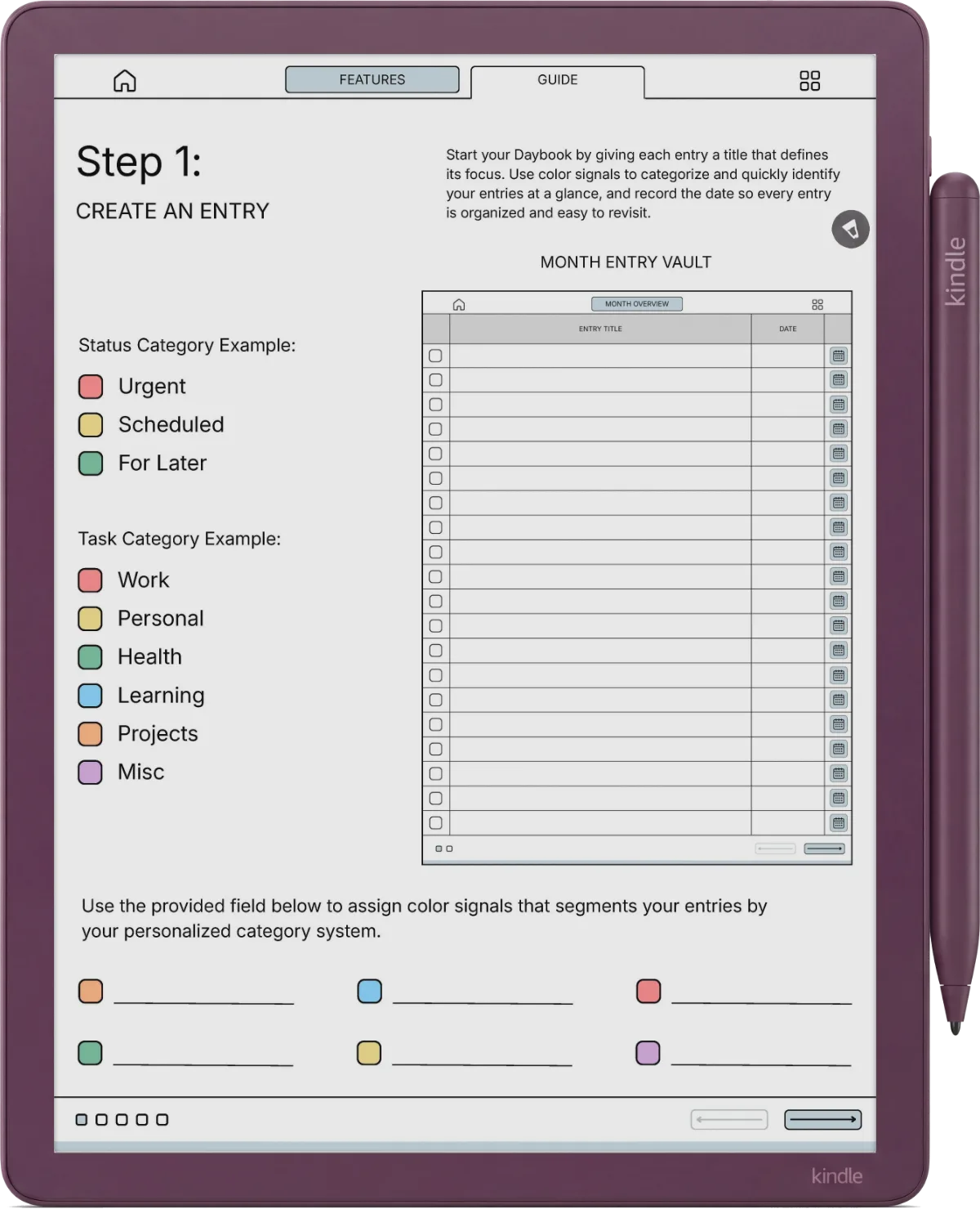 Kindle Scribe Colorsoft 日记式计划本 日记页 第 3 页