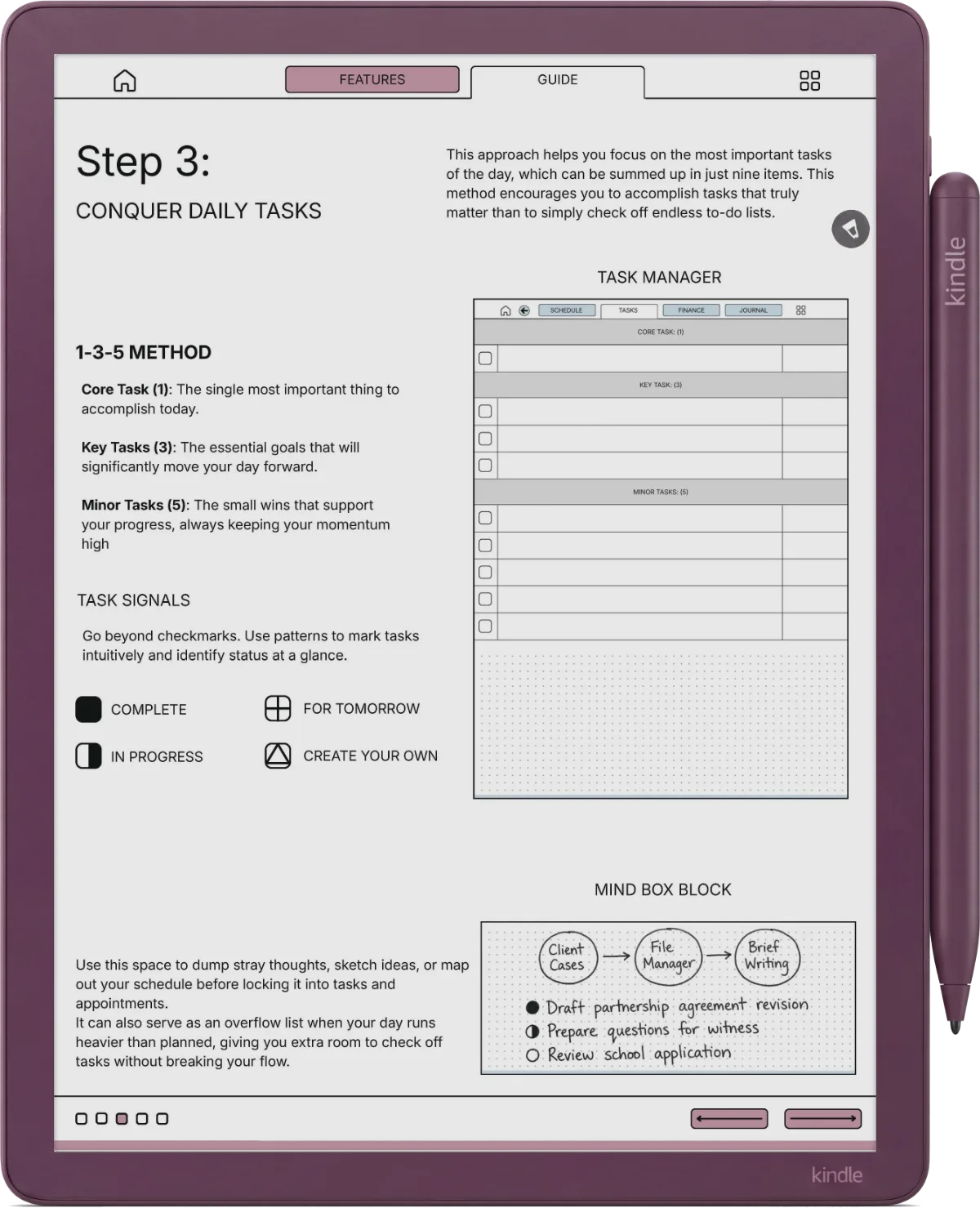 Kindle Scribe Colorsoft Daybook Planner