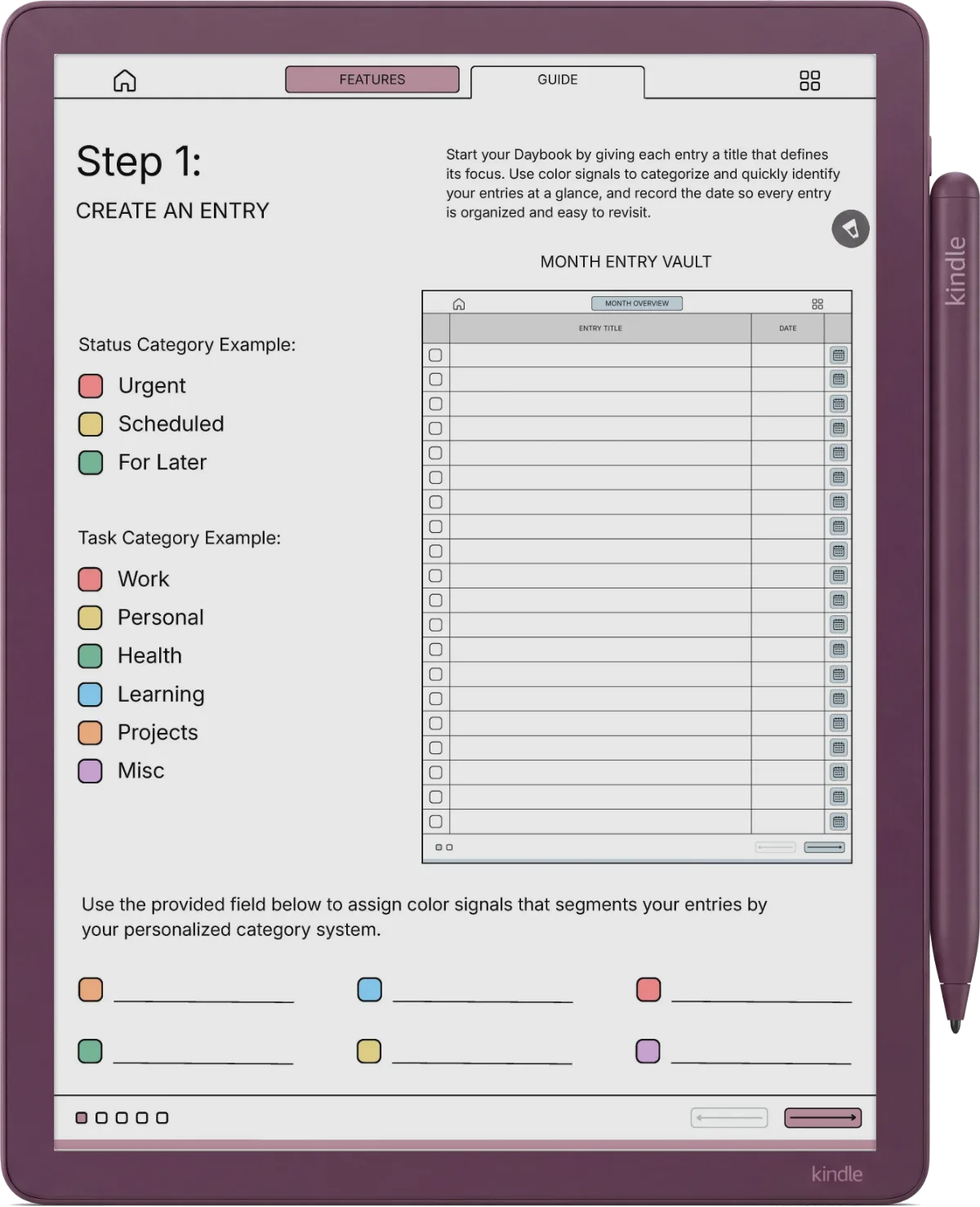 Kindle Scribe Colorsoft Daybook Planner The Daybook page 3