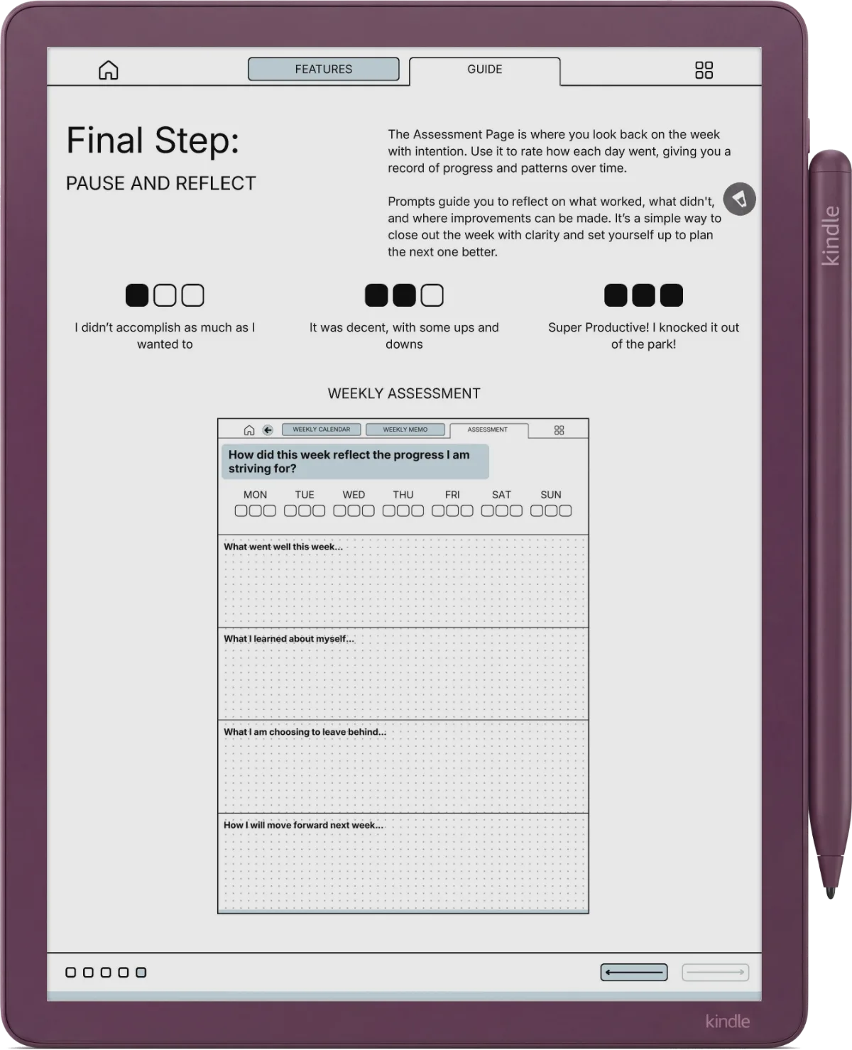 Kindle Scribe Colorsoft Weekly Planner The Weekly Planner page 2
