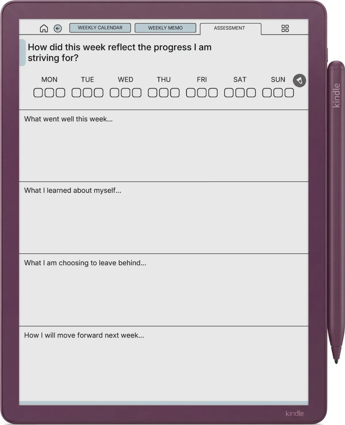 Kindle Scribe Colorsoft Weekly Planner The Weekly Planner page 5