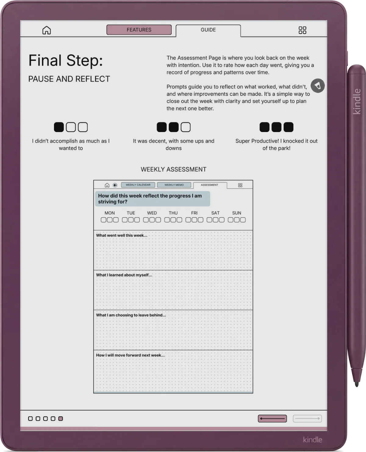 Kindle Scribe Colorsoft Weekly Planner The Weekly Planner page 2