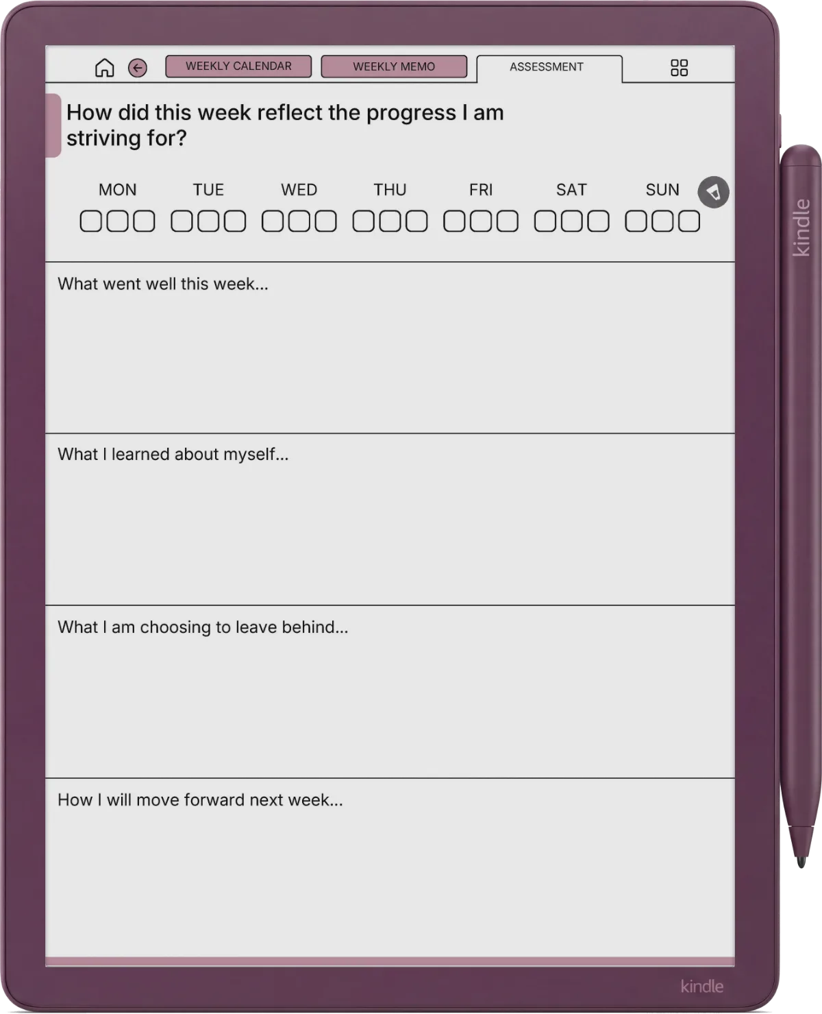 Kindle Scribe Colorsoft Weekly Planner The Weekly Planner page 5
