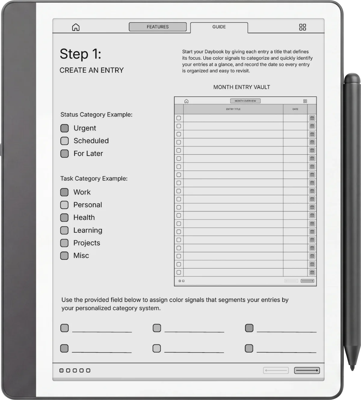 Kindle Scribe Daybook Planner The Daybook page 3