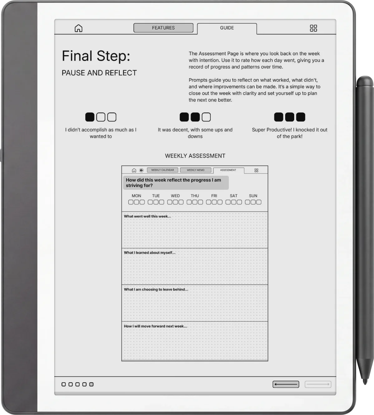 Kindle Scribe Weekly Planner The Weekly Planner page 2