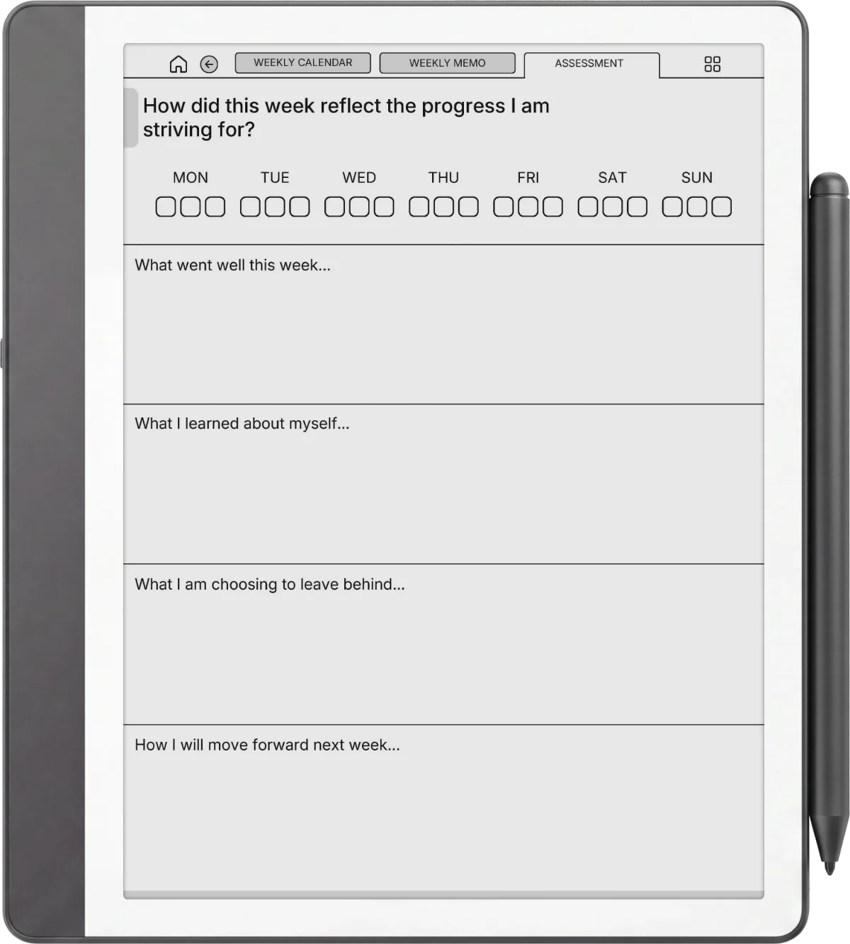 Kindle Scribe Weekly Planner The Weekly Planner page 5