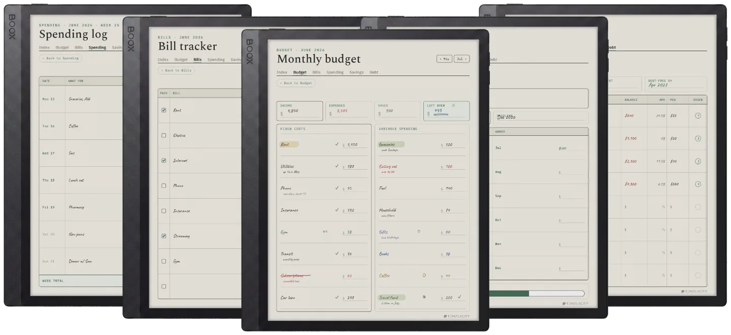 The Planner · Budget