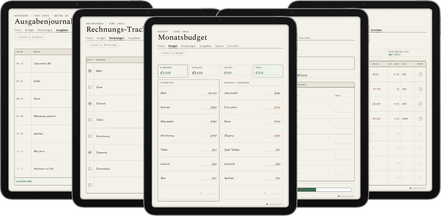 Digitaler Budgetplaner