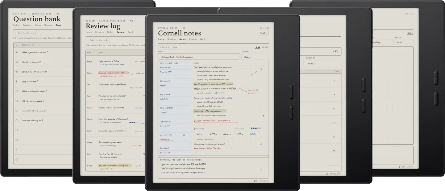 The Planner · Cornell Notes