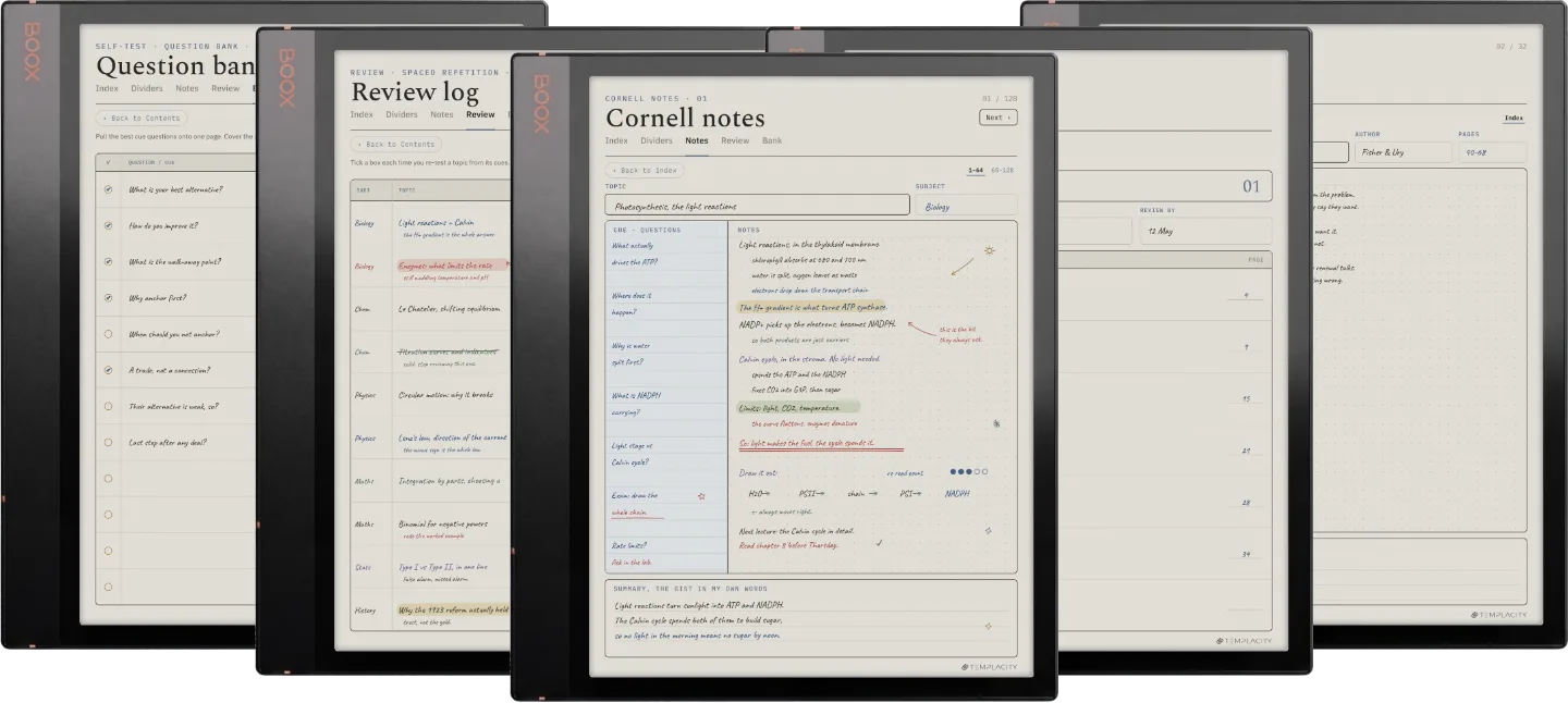 The Planner · Cornell Notes
