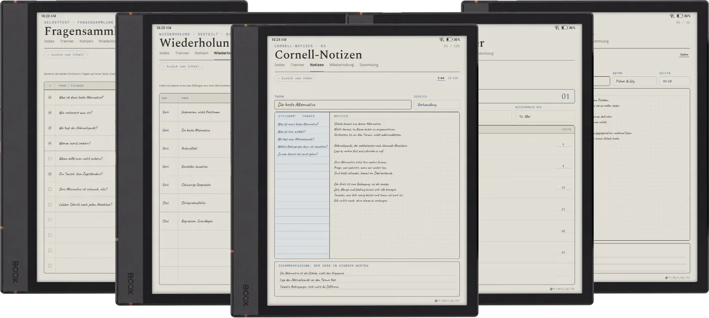 Cornell-Notizen-Vorlage