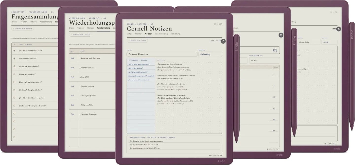 Cornell-Notizen-Vorlage