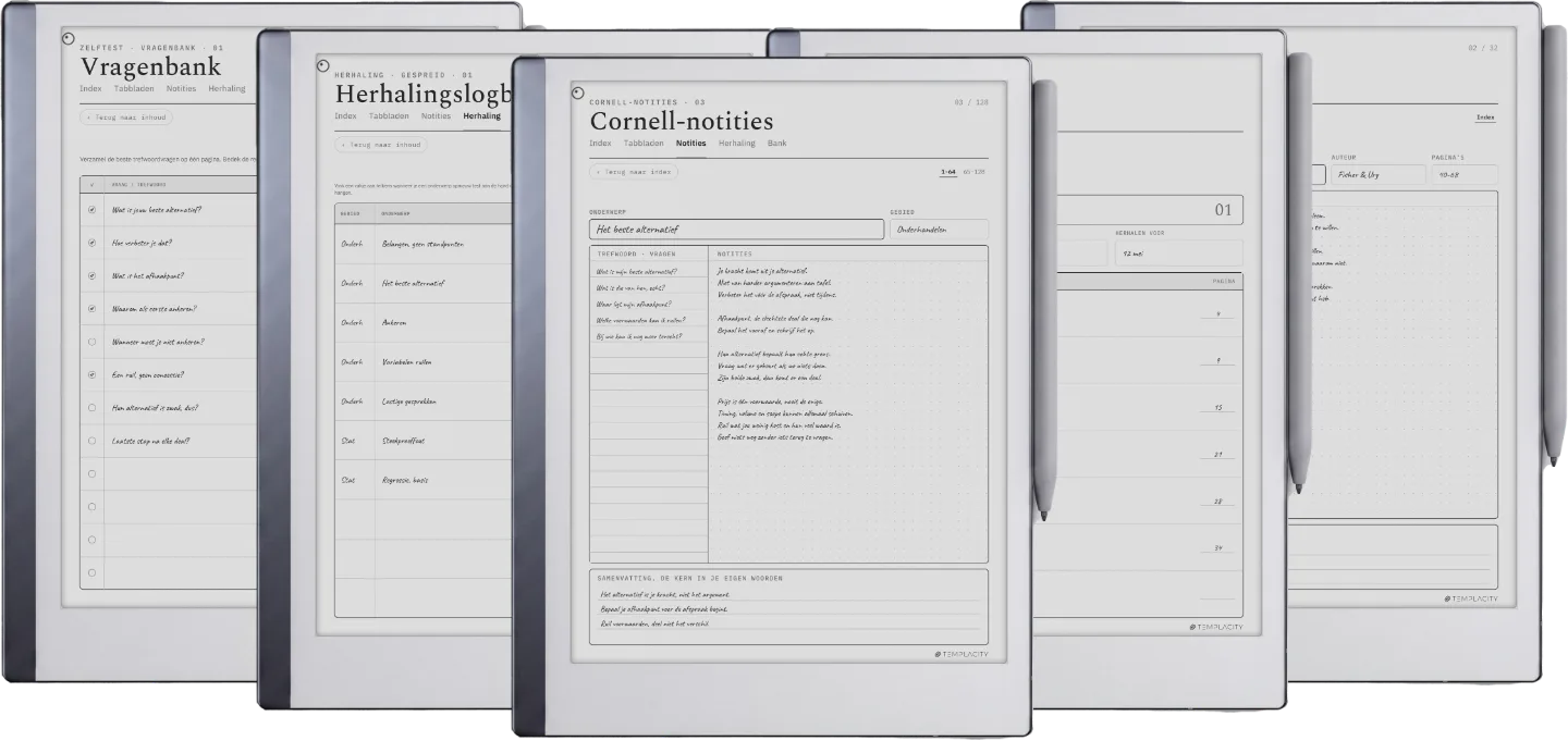The Planner · Cornell-notities